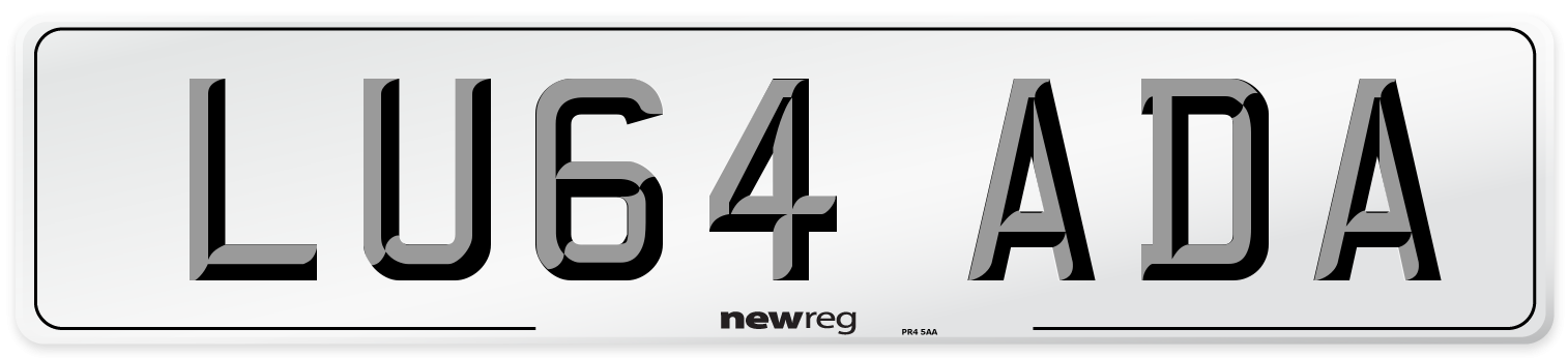 LU64 ADA Number Plate from New Reg